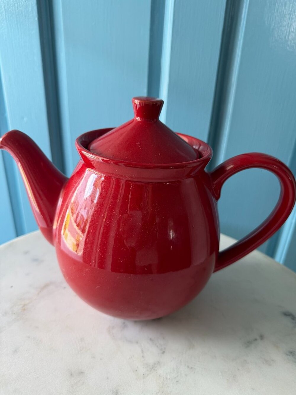 Vintage Waechtersbach Teapot in Desired Cherry Red Color- Germany 1990s.